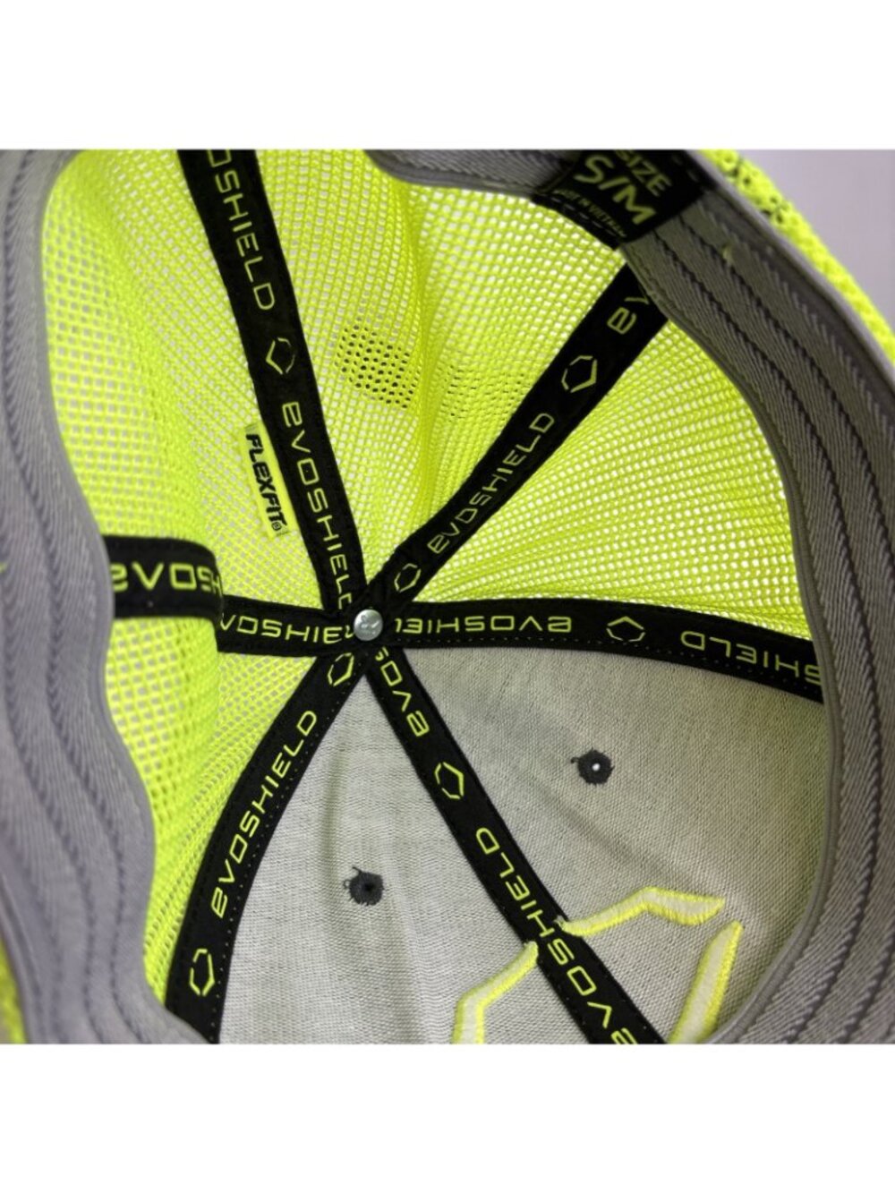 Evoshield Embroidered Cap Hat Gray Green Mesh FlexFit size S/M WE ARE ATHLETES - Picture 4 of 6